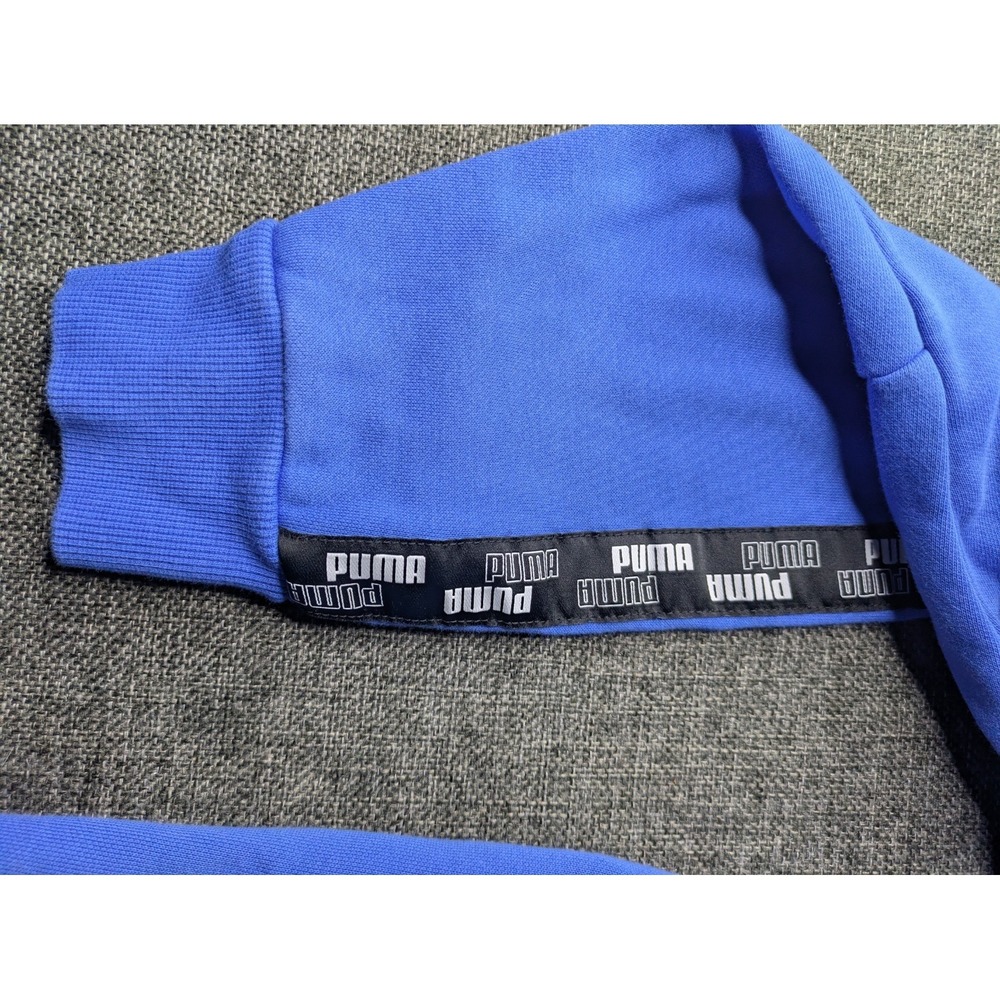 Puma Men's Large‎ Sweatshirt Blue Quarter Zip Pullover Performance Golf Sweater - Picture 4 of 8